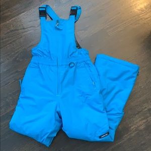 Girl’s Lands’ End Ski Bib Turquoise.